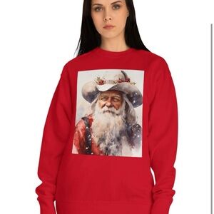 Red Santa Graphic  Sweater